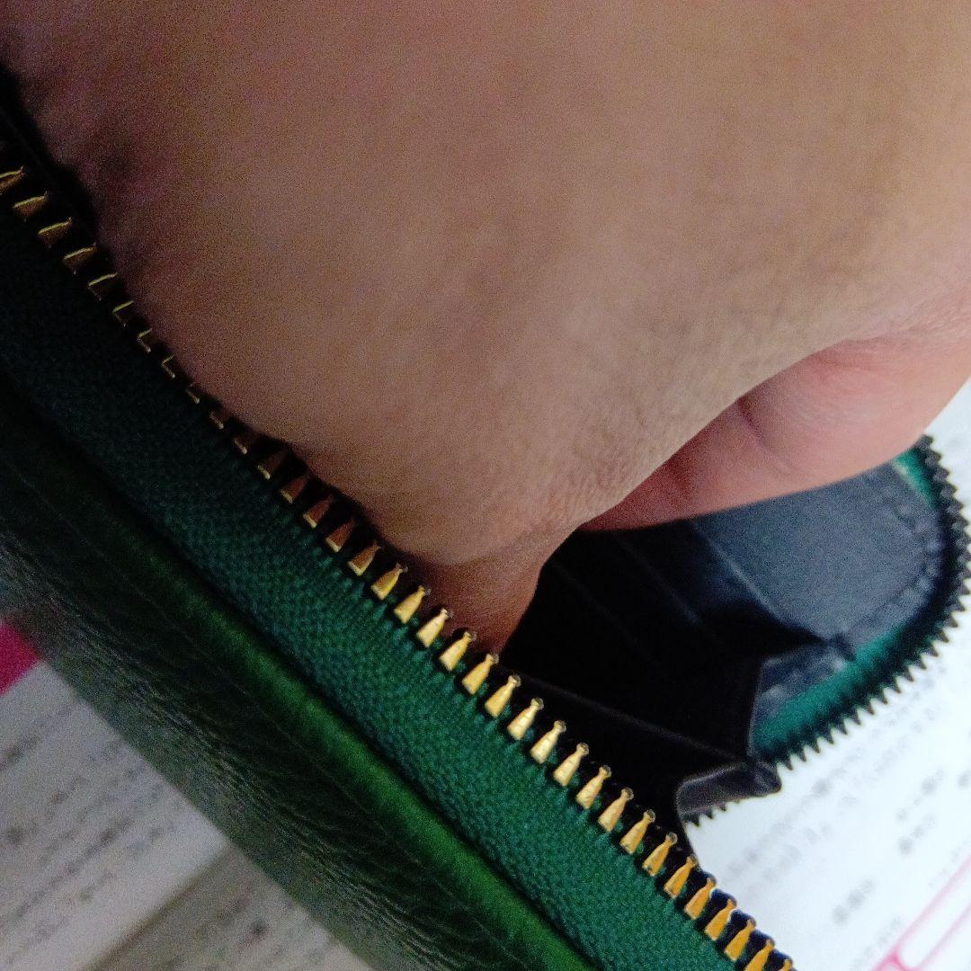 長財布 グリーン 頂き物 ブランド不明