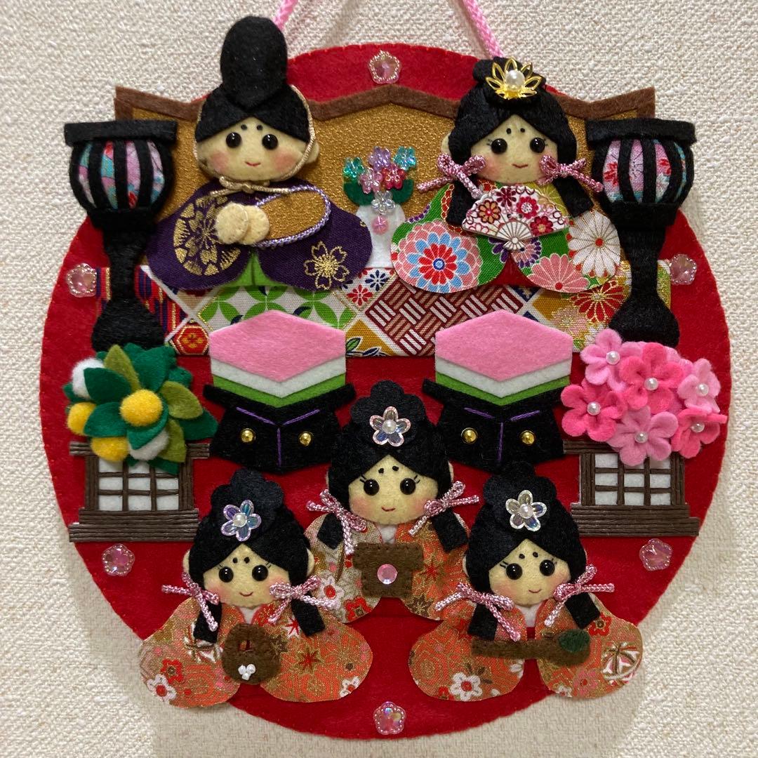 がっちゃん　お雛祭り＊端午の節句リース2点　フェルト　ハンドメイド