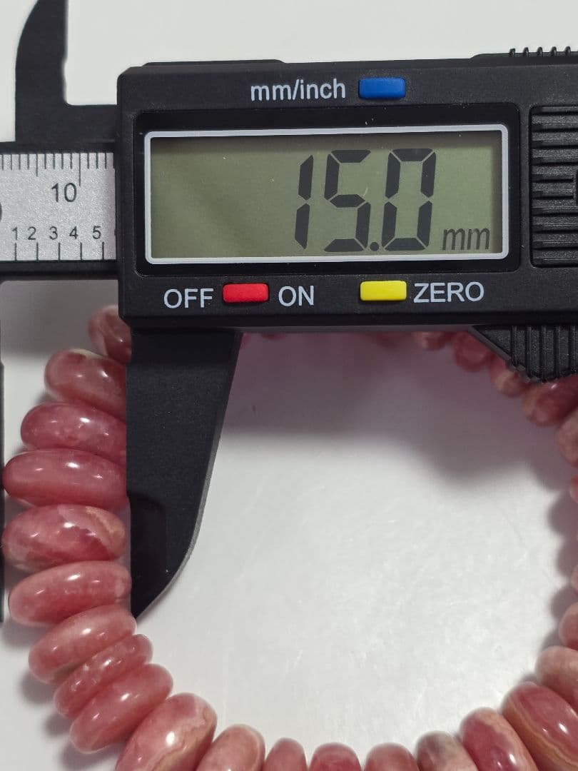 BIGサイズ✨ボタンカット　バラ色の愛の石　インカローズ