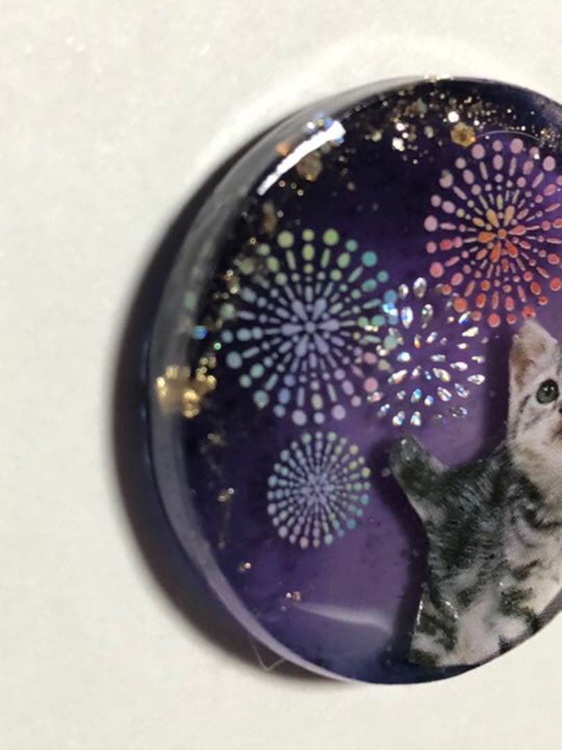 NO.149 レジンヘアゴム　♡おすまし猫ちゃん