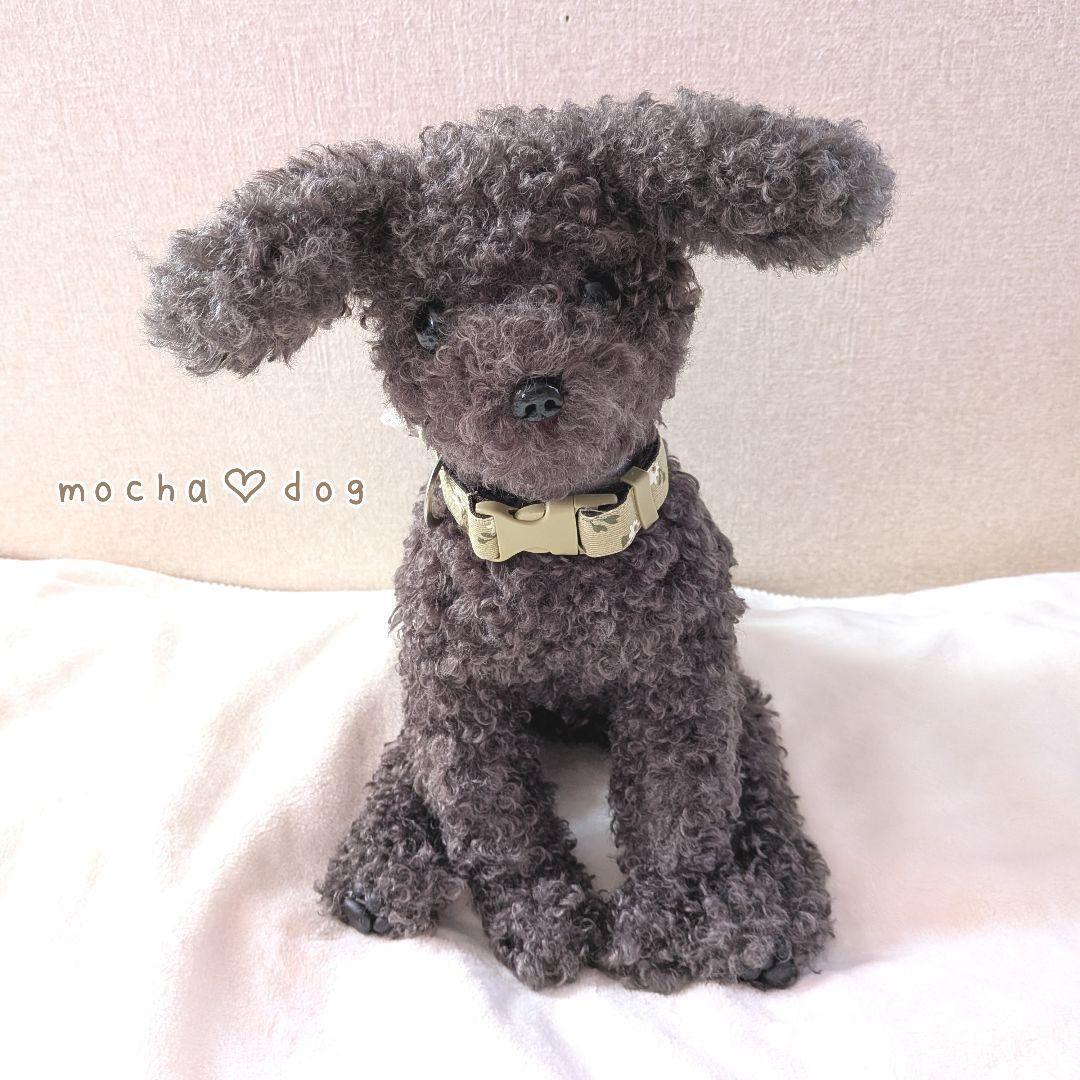 ＊mocha♡dog ＊ プードル(シルバーM)☆ぬいぐるみわんこ 犬