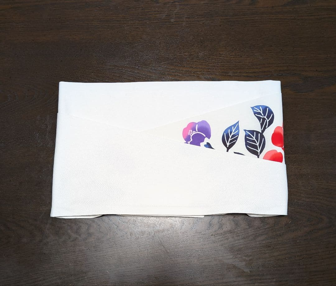 ハンドメイドお祭り白腹巻「巻風椿」ウエスト約85〜90cm