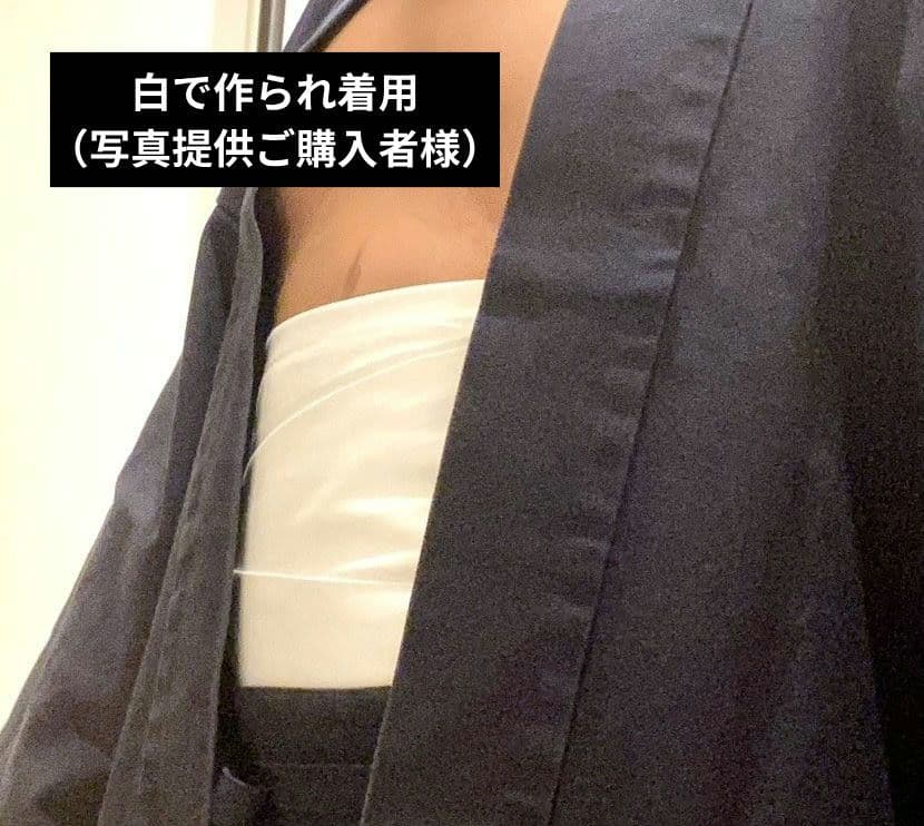 ハンドメイドお祭り白腹巻「巻風椿」ウエスト約85〜90cm