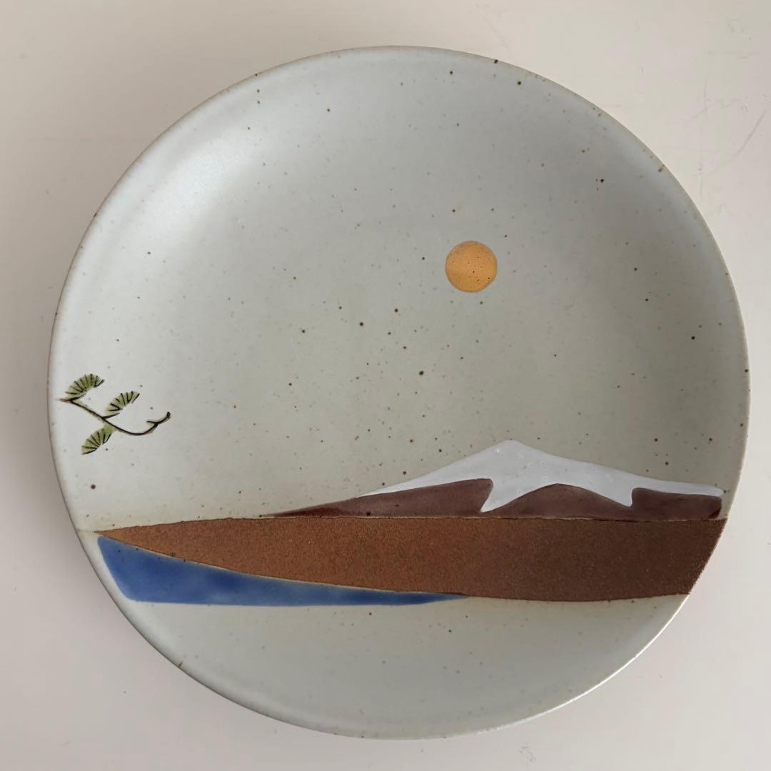 【新品未使用】九谷焼 秋月 皿揃 5枚 木箱入 Kutani ware