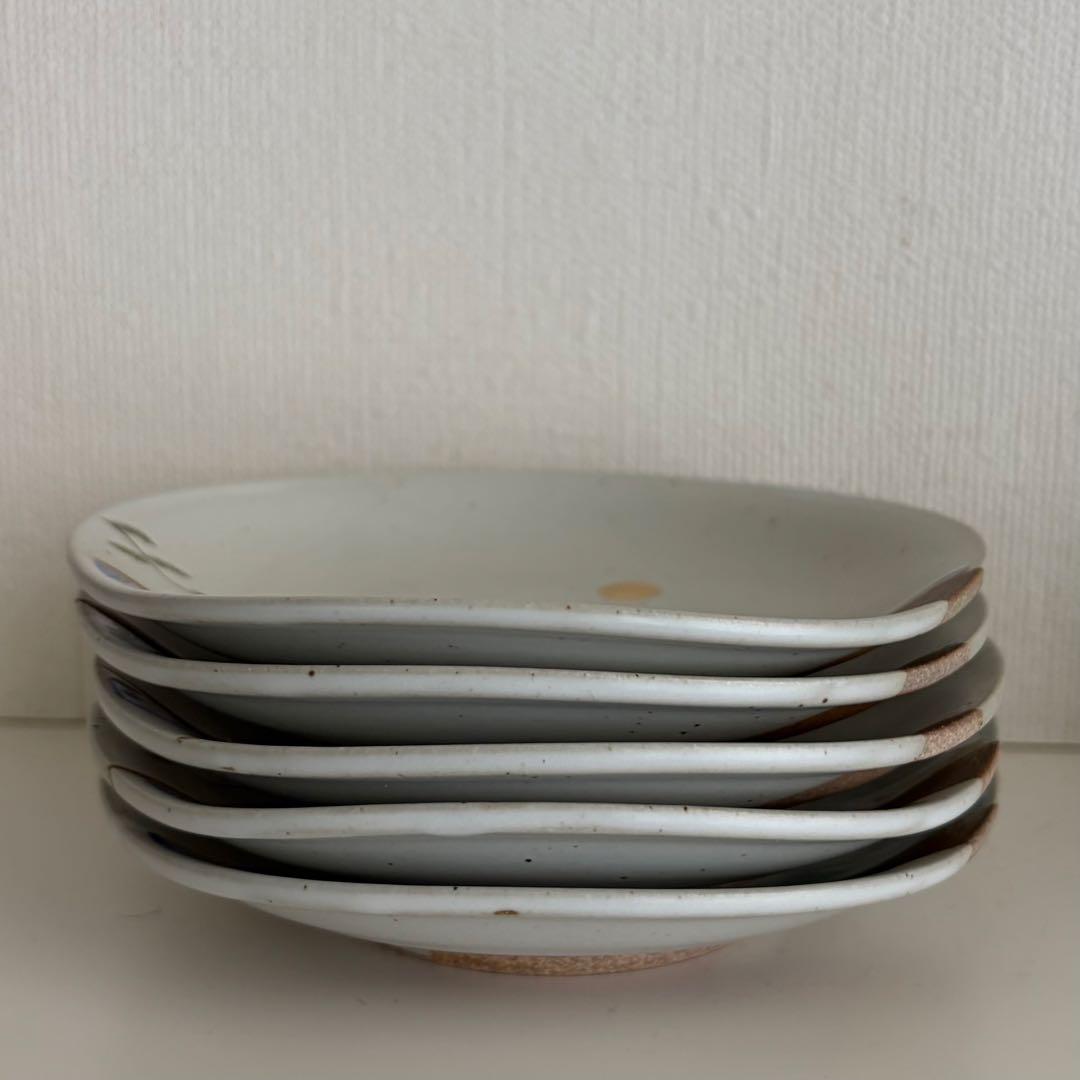 【新品未使用】九谷焼 秋月 皿揃 5枚 木箱入 Kutani ware