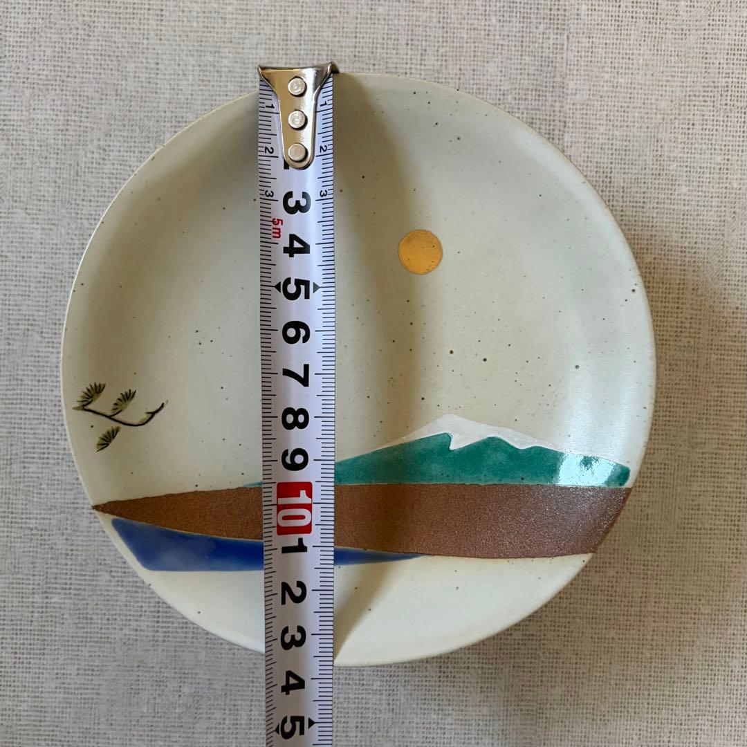 【新品未使用】九谷焼 秋月 皿揃 5枚 木箱入 Kutani ware