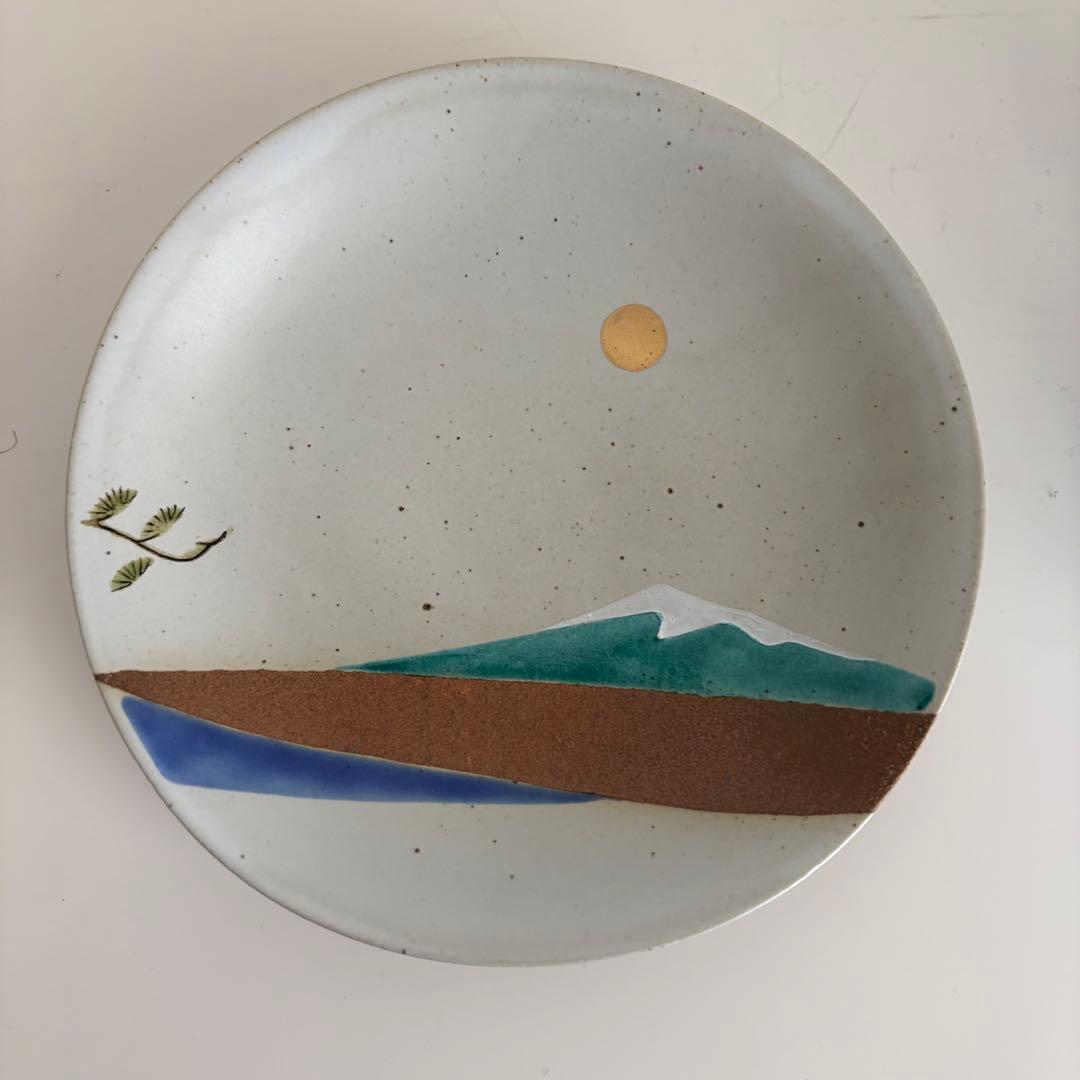 【新品未使用】九谷焼 秋月 皿揃 5枚 木箱入 Kutani ware