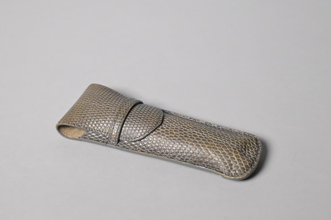Belago（ベラゴ）リザード ペンケース オーダー品 本革 使い込みあり