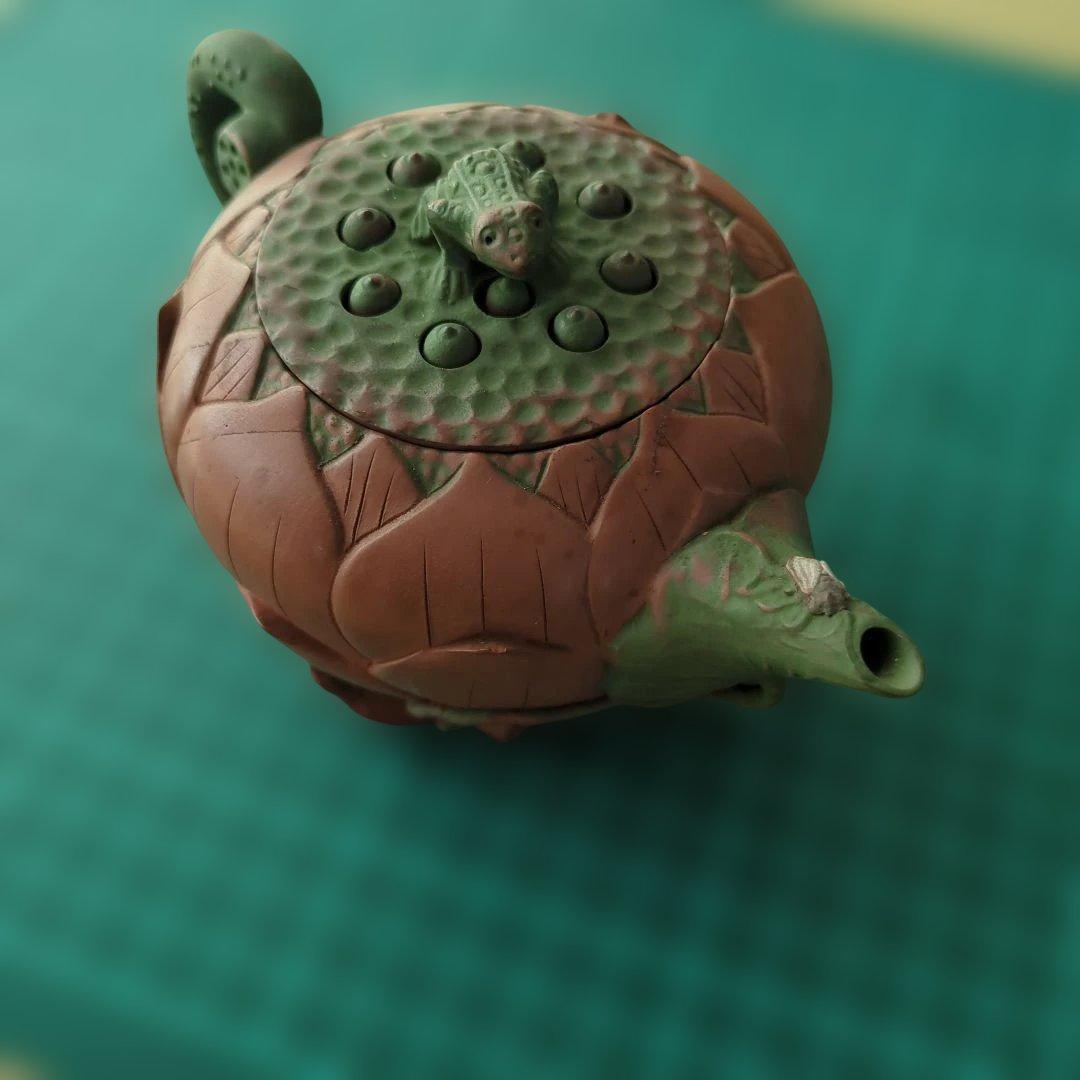 急須　茶道具　かえる　セミ　蓮