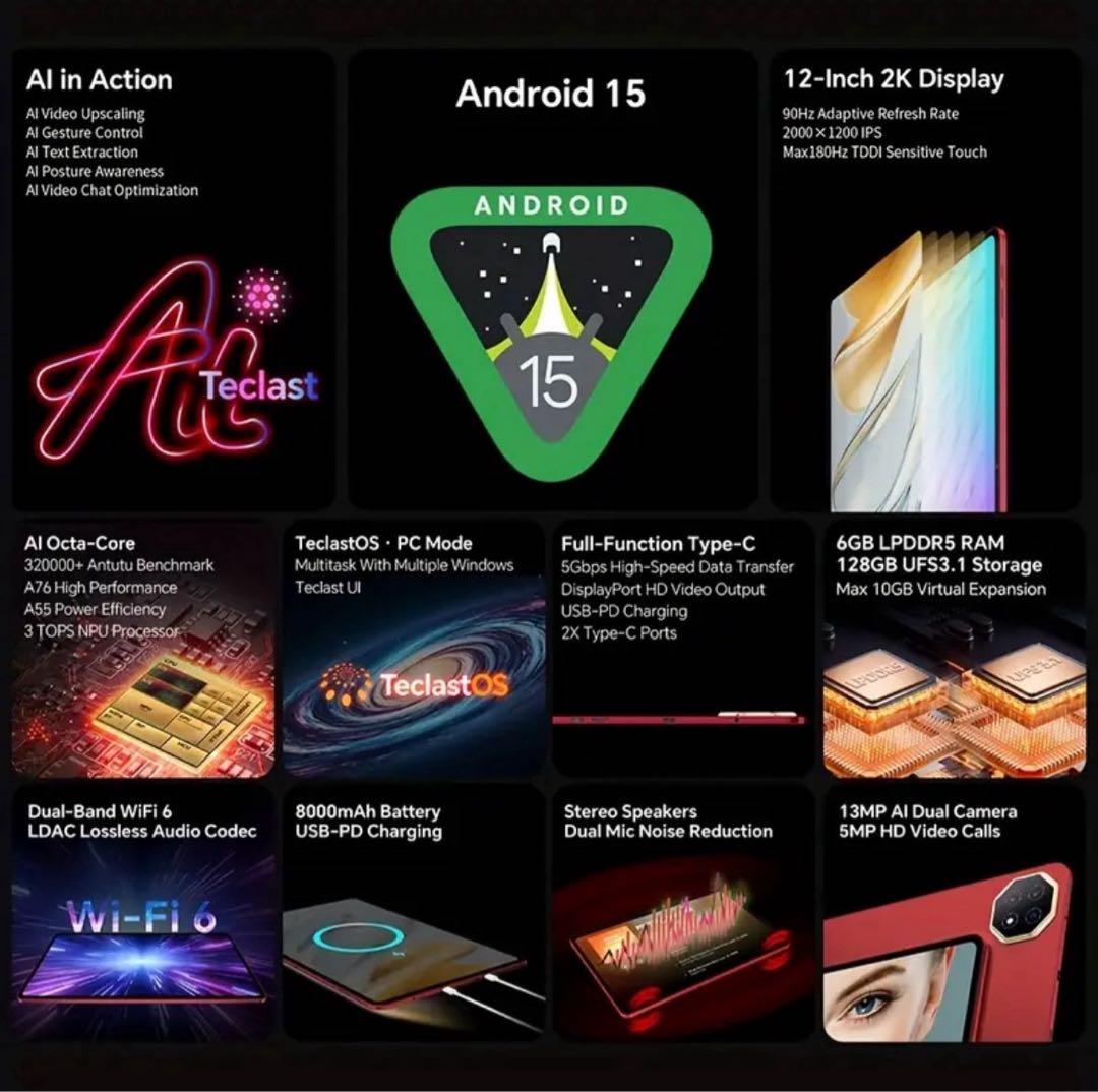 ❤️12インチ高画質タブレット　キーボード等多数フルセット特価❤️