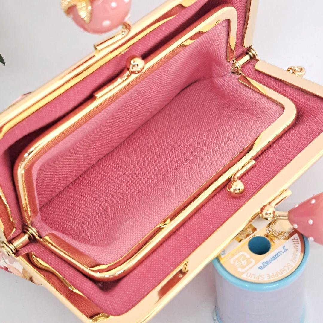 モカ　親子がま口長財布　コスメポーチ　親子がま口3点