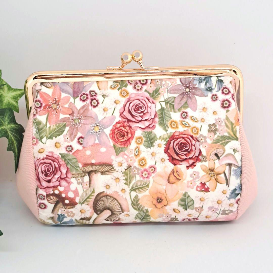 モカ　親子がま口長財布　コスメポーチ　親子がま口3点