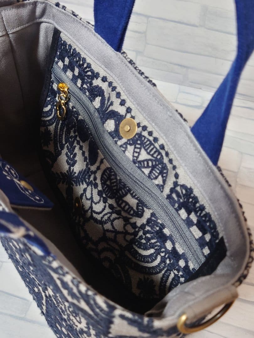 forest tile gray ミナペルホネン トートバッグ