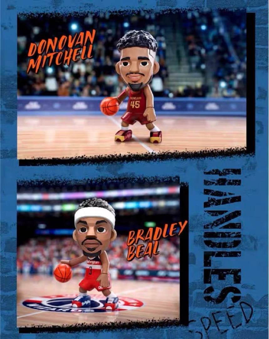 NBAフィギュア6種 デュラント ローズ モラント ラビーン ミッチェル ビール