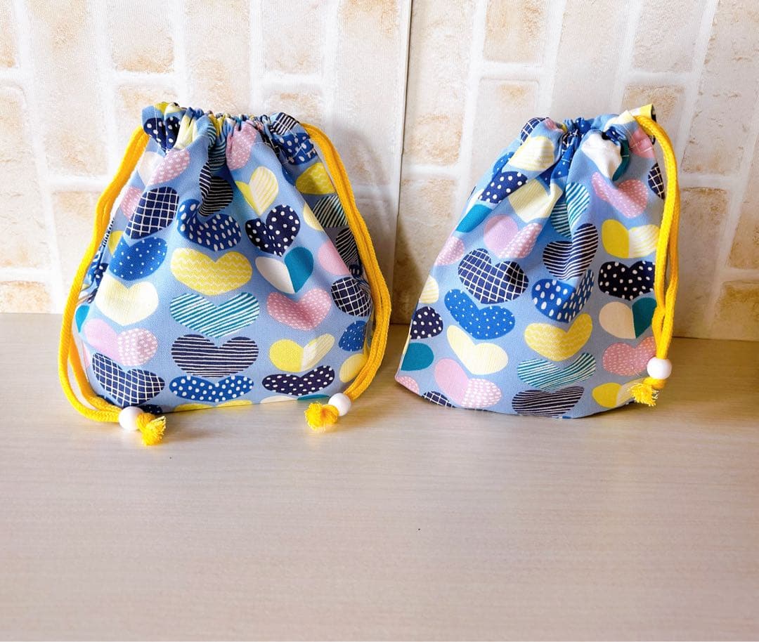 【匿名配送】ハンドメイド　入園入学5点セット NO.214 ハート柄