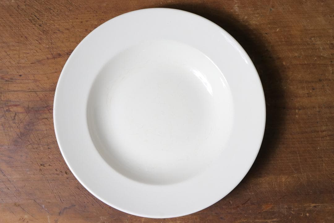 ②北欧ヴィンテージ食器 アルミニア窯 パスタプレート 23cm ホワイト
