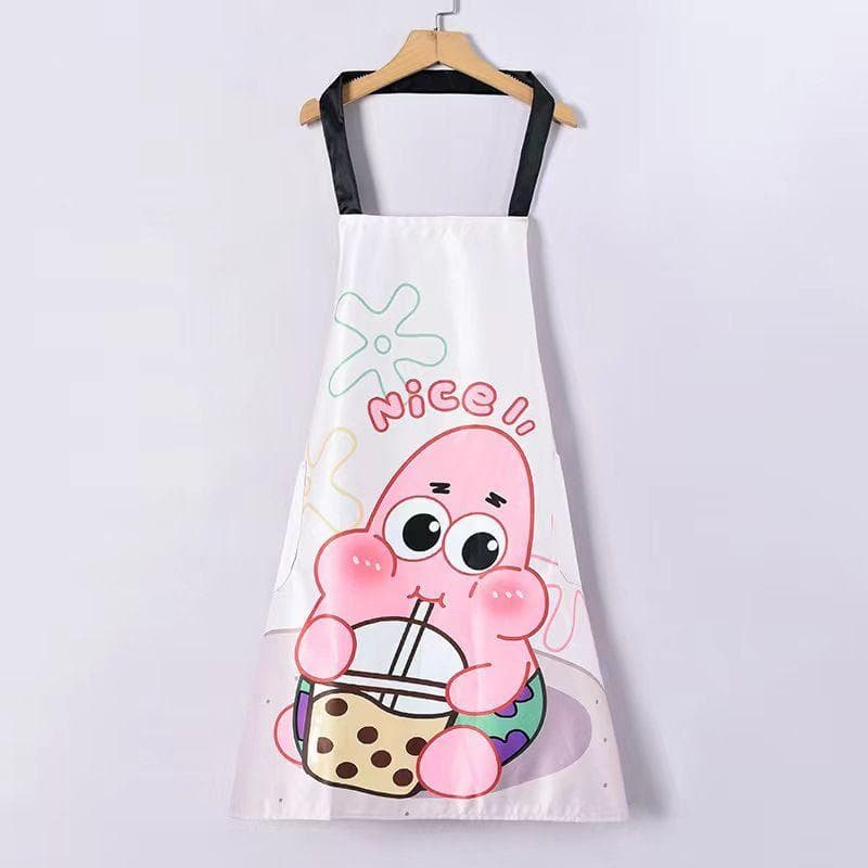 タオル付き防水エプロン 無袖デザイン 上品 個性派 作業用