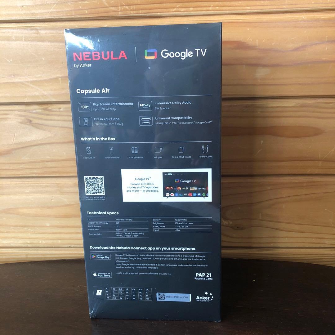 Anker Nebula Capsule Air 世界最小 Google TV