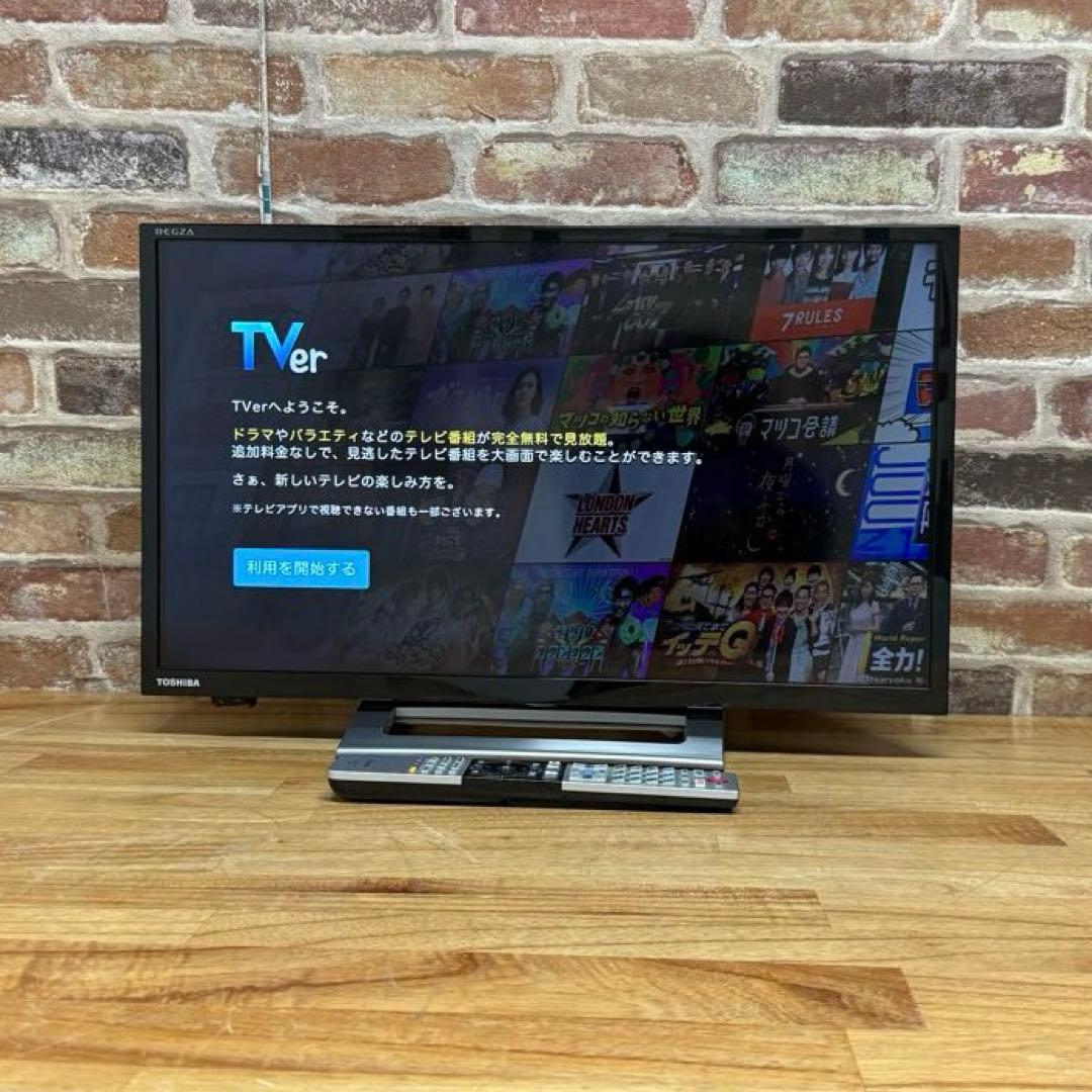 東芝 24V型 液晶テレビ 24V34 REGZA スマートテレビ 動画アプリ○