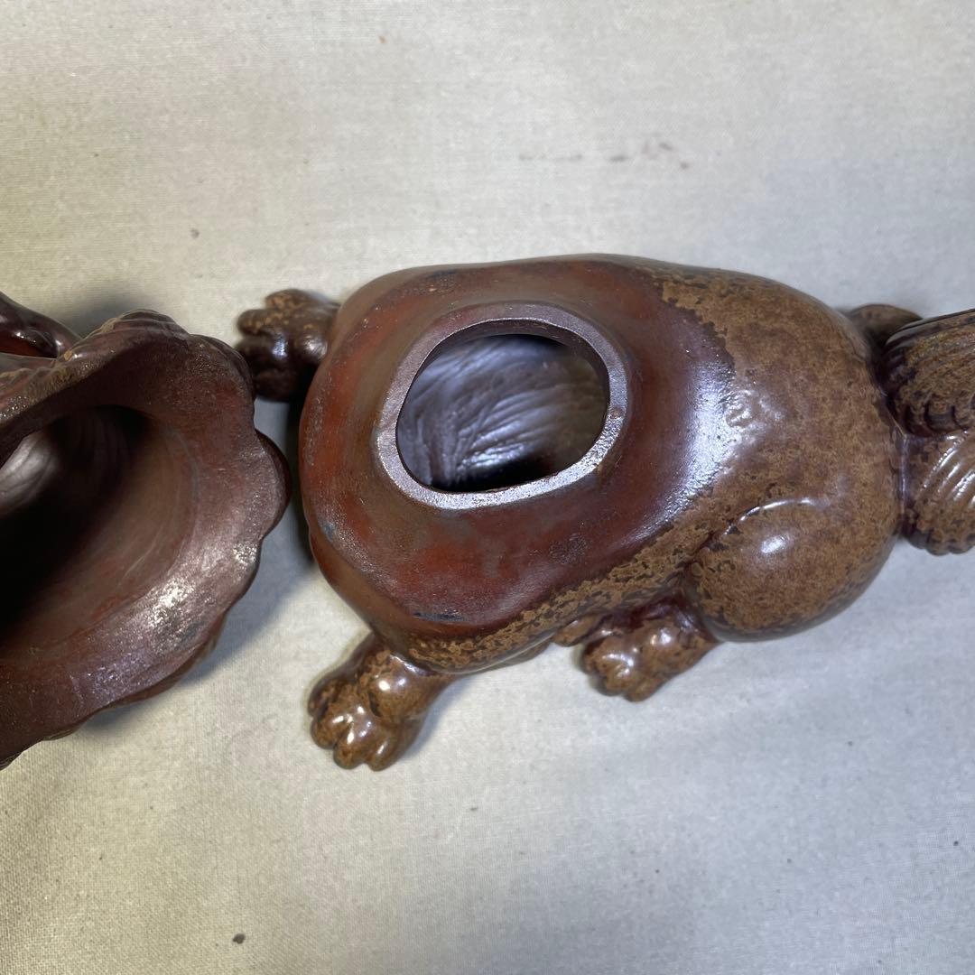 備前焼名工 西村春湖 備前窯獅子香炉