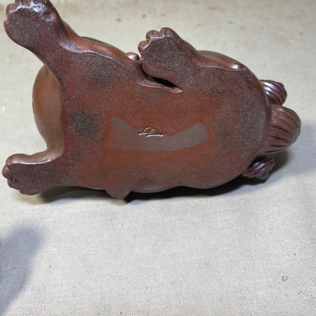 備前焼名工 西村春湖 備前窯獅子香炉