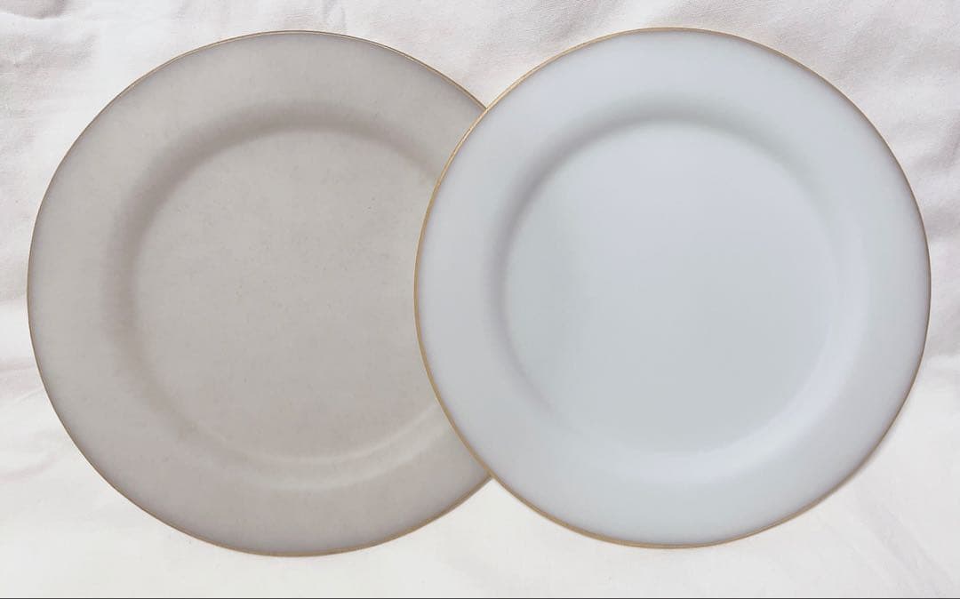 藤本咲　 rim round plate（乳白色）