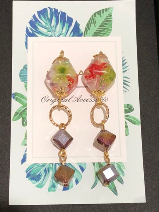✩.*˚Anticoさん専用♡スターフラワビーズ ピアス イヤリング