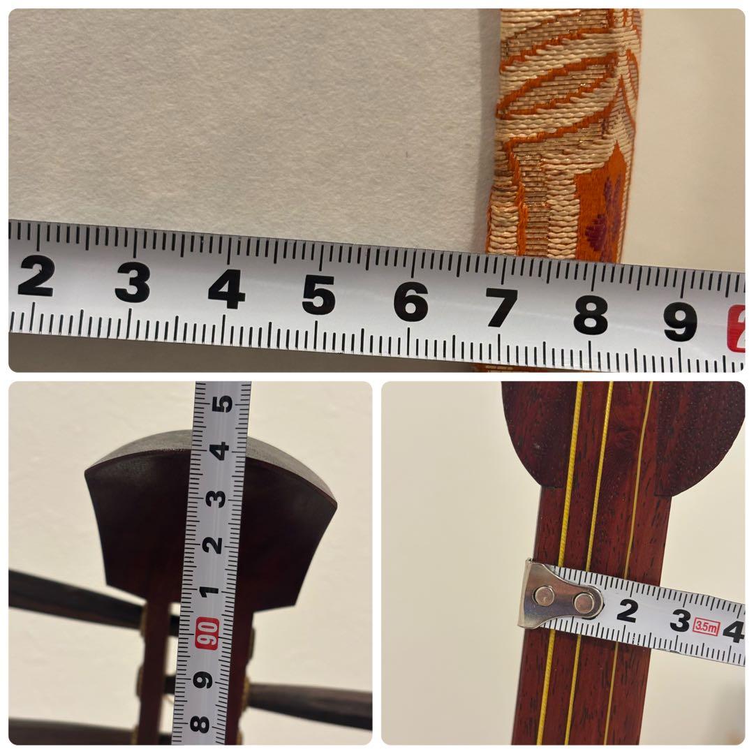 三味線 弦楽器　バチ2本　木製スタンド付き