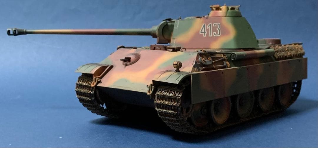 タミヤ マスターワークコレクション パンサー 重量感塗装追加 完成品