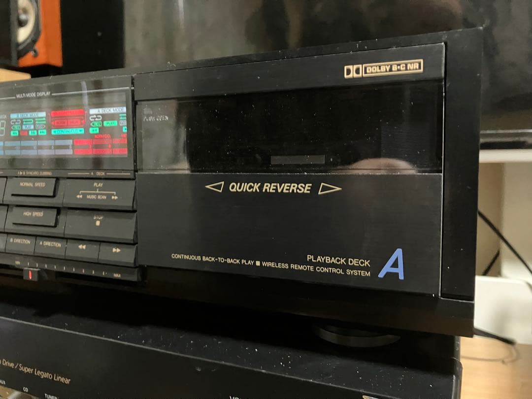 【動作品】Victor TD-W511 ステレオダブルカセットデッキ／リモコン付