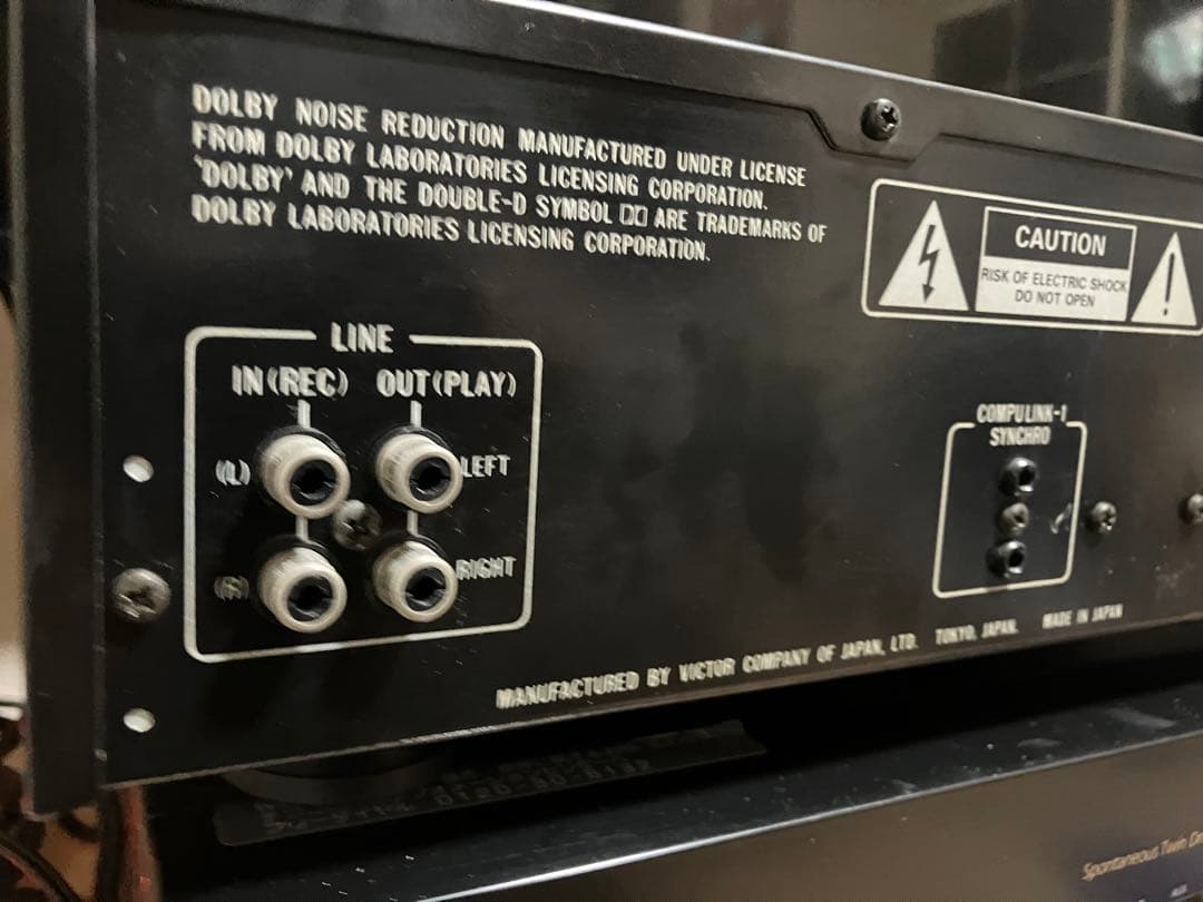 【動作品】Victor TD-W511 ステレオダブルカセットデッキ／リモコン付