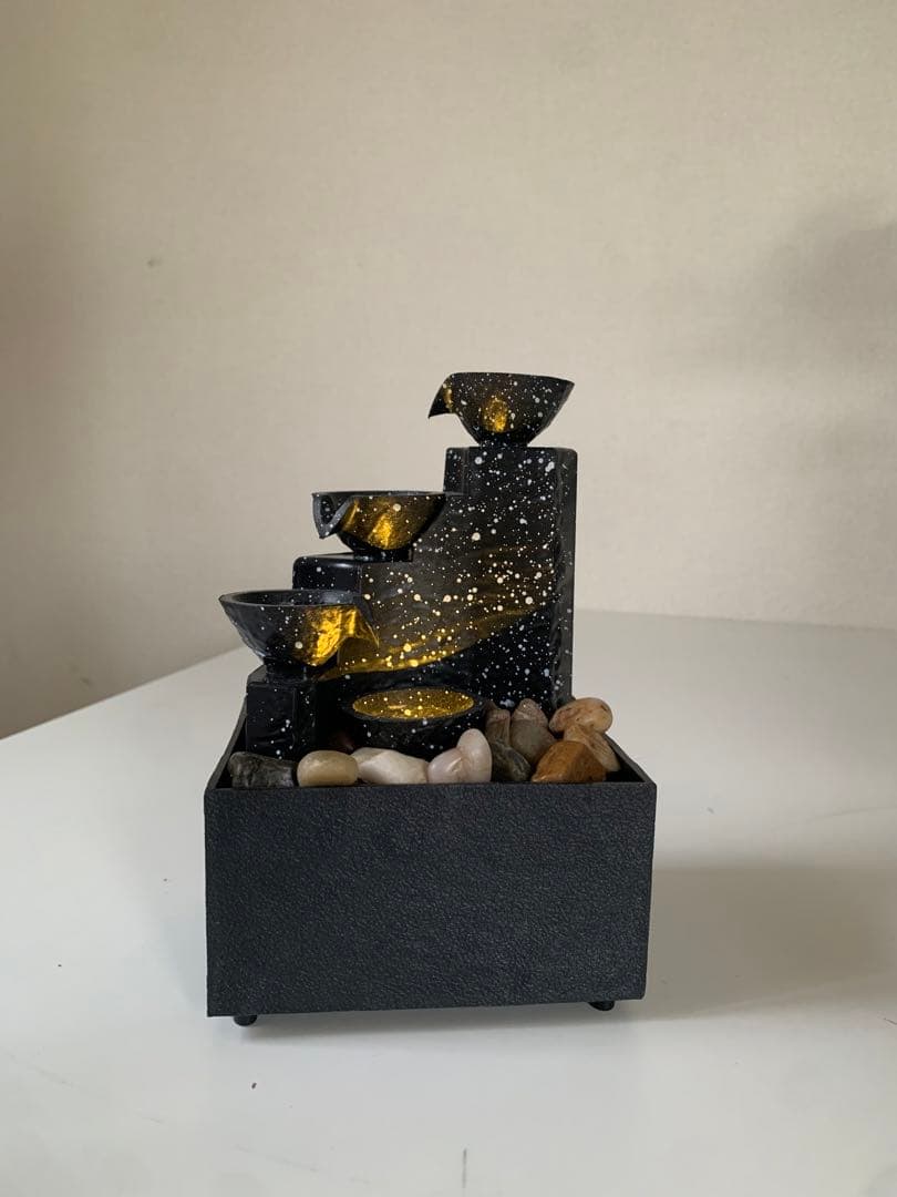 【入手困難】卓上噴水　ブラック　オブジェ