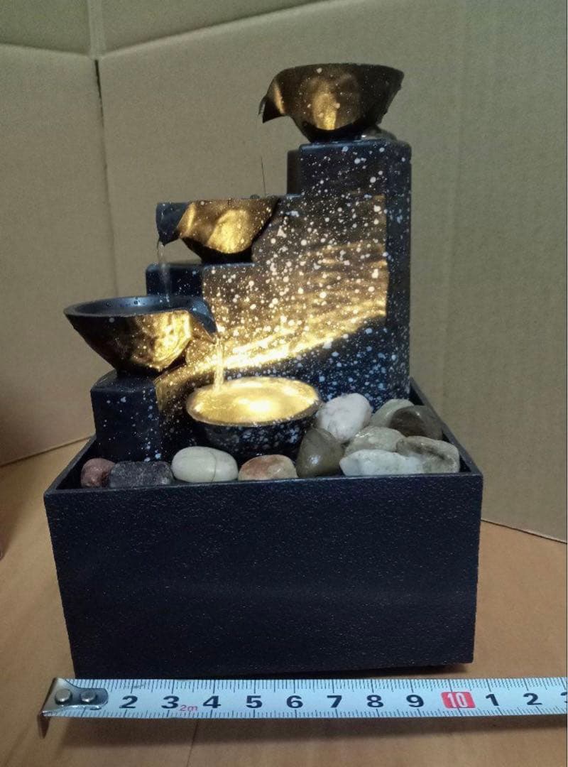 【入手困難】卓上噴水　ブラック　オブジェ