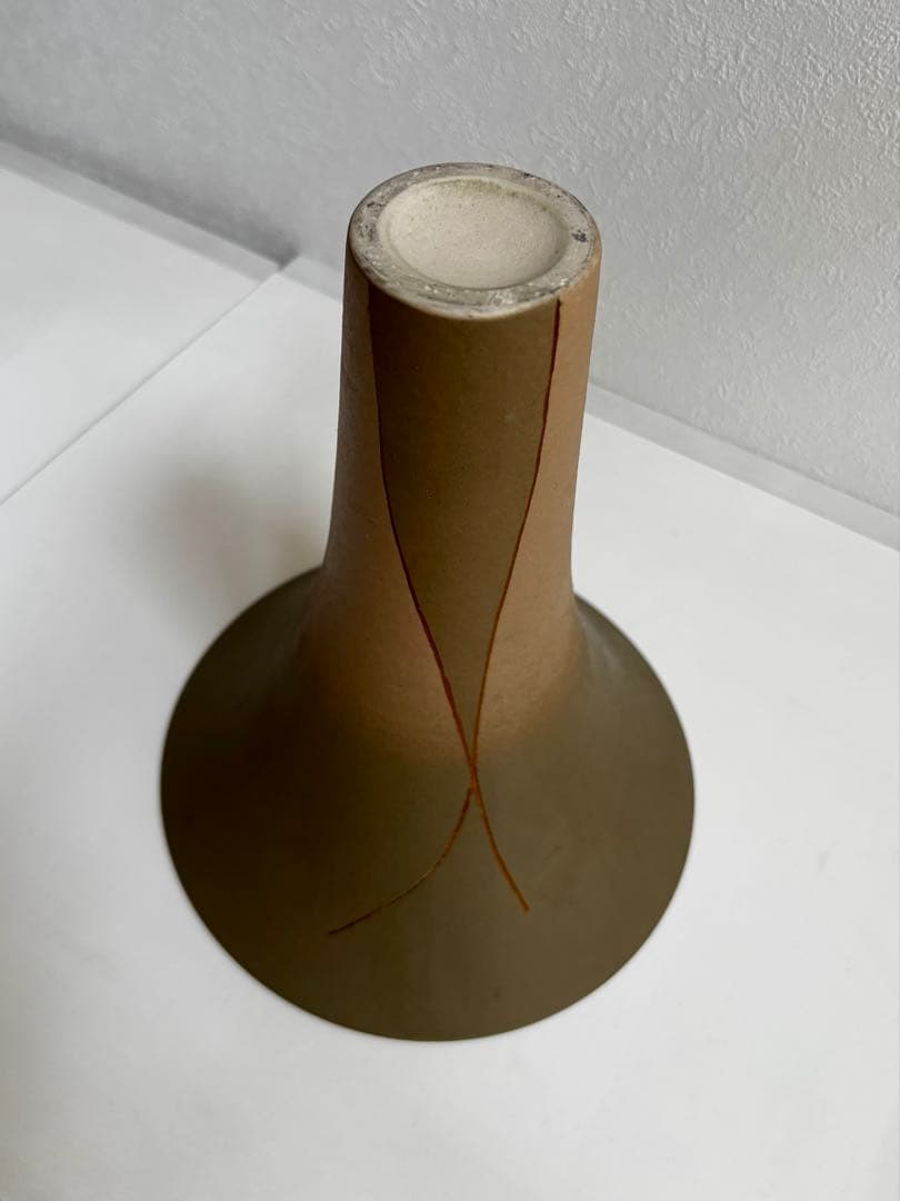 かえる王子　2つセット　池坊ダークグレー花器　ブラウングラデーション花器