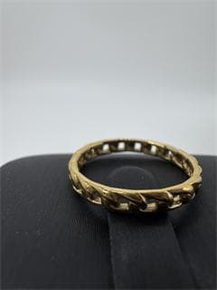 STAR JEWELRY日本製K18ゴールド チェーンデザインリング