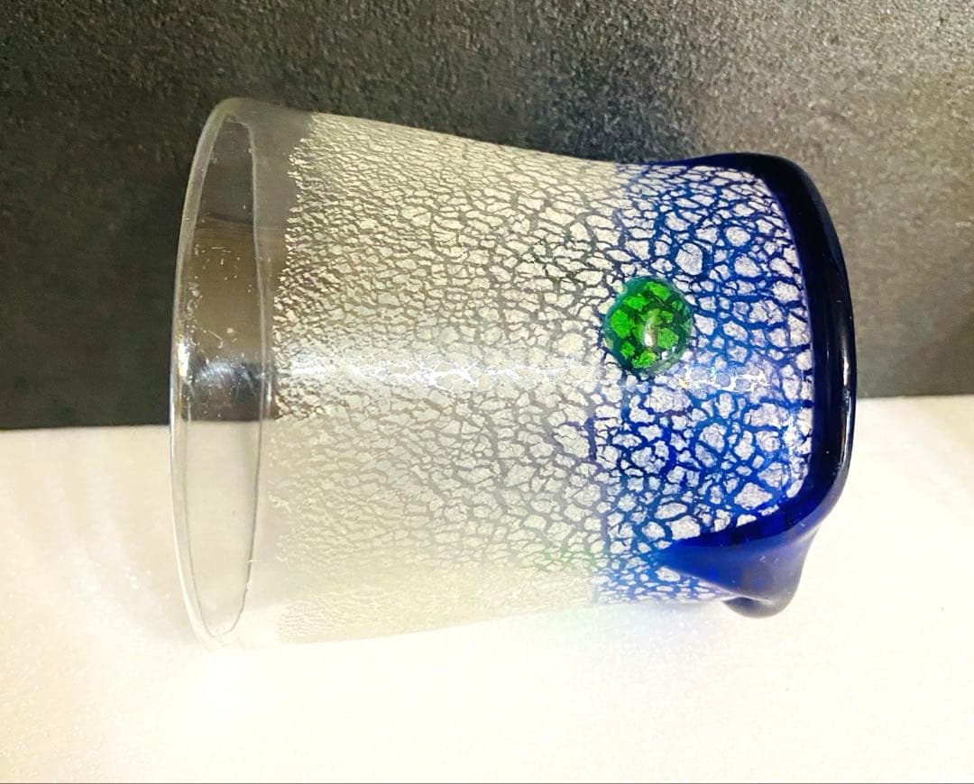 琉球ガラス　稲嶺盛吉ペアグラス　刻印あり