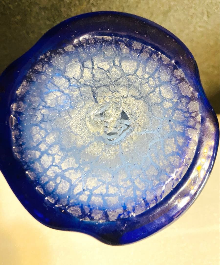 琉球ガラス　稲嶺盛吉ペアグラス　刻印あり