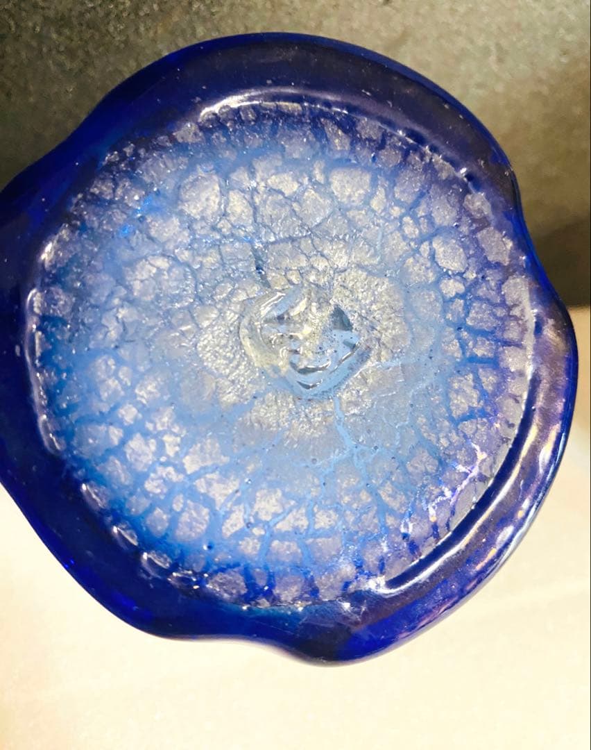 琉球ガラス　稲嶺盛吉ペアグラス　刻印あり