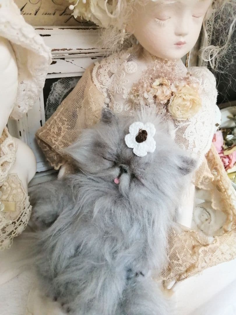 おねむちゃん♡エキゾチック子猫ちゃん♡アートドール♡ぬいぐるみ♡