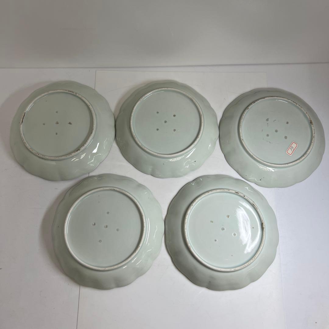 古伊万里　蛸唐草中皿、染付皿等　東Y8-0403④