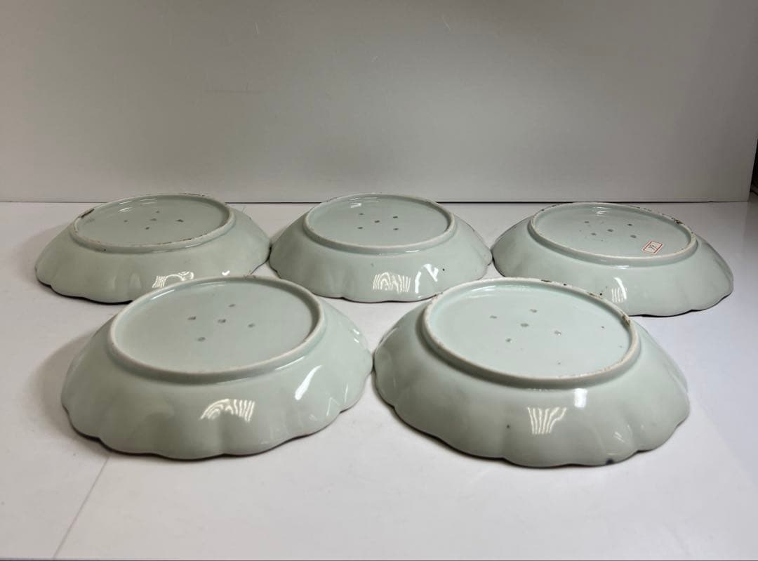 古伊万里　蛸唐草中皿、染付皿等　東Y8-0403④