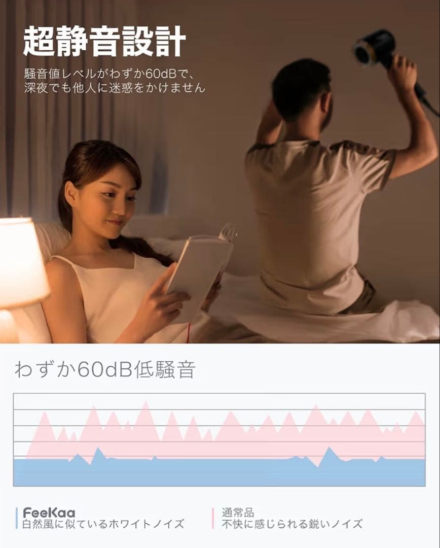 ✨新品✨　ドライヤー 大風量 低騒音 ブラック