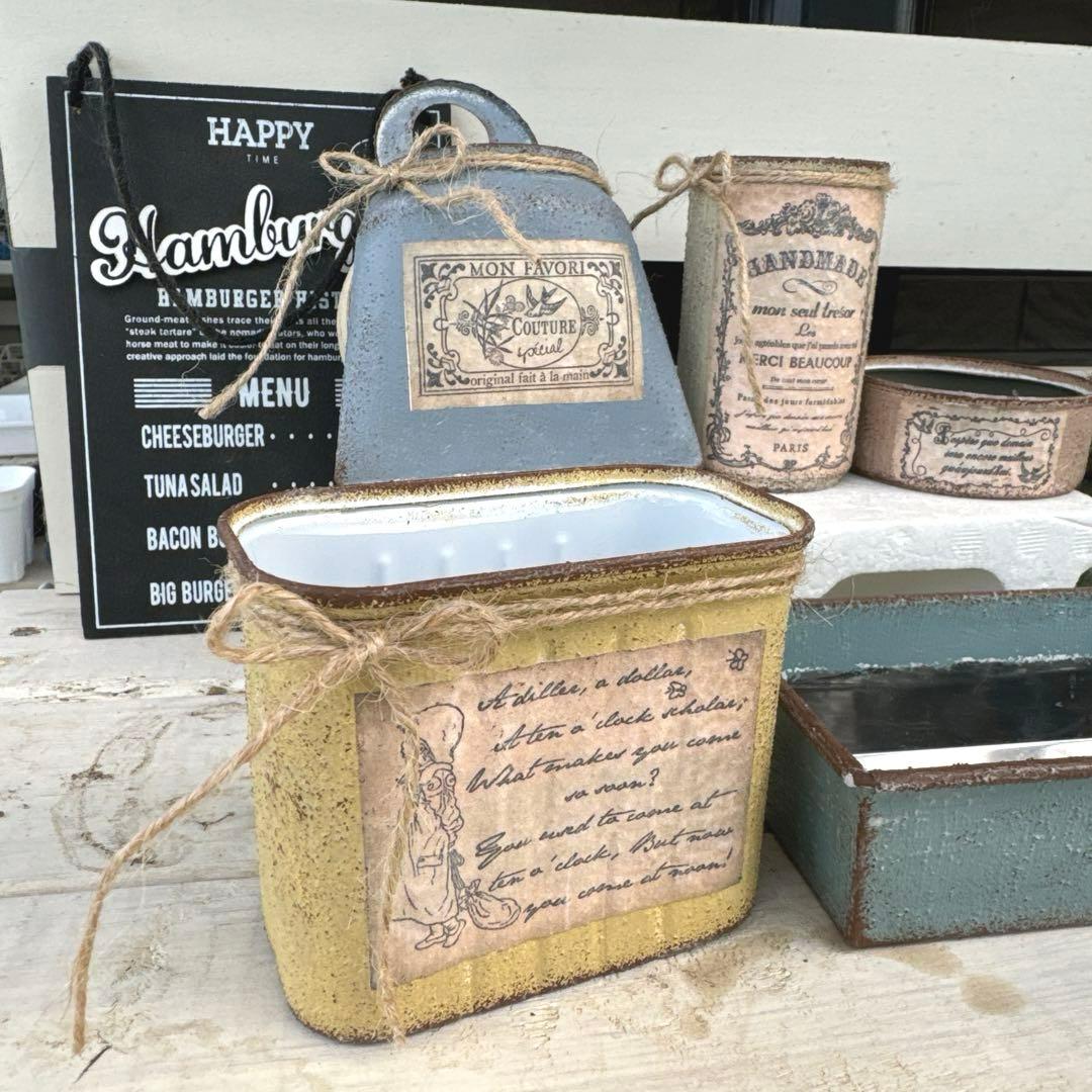 リメイク缶a-22☆多肉植物☺︎︎寄せ植え☺︎︎インテリア