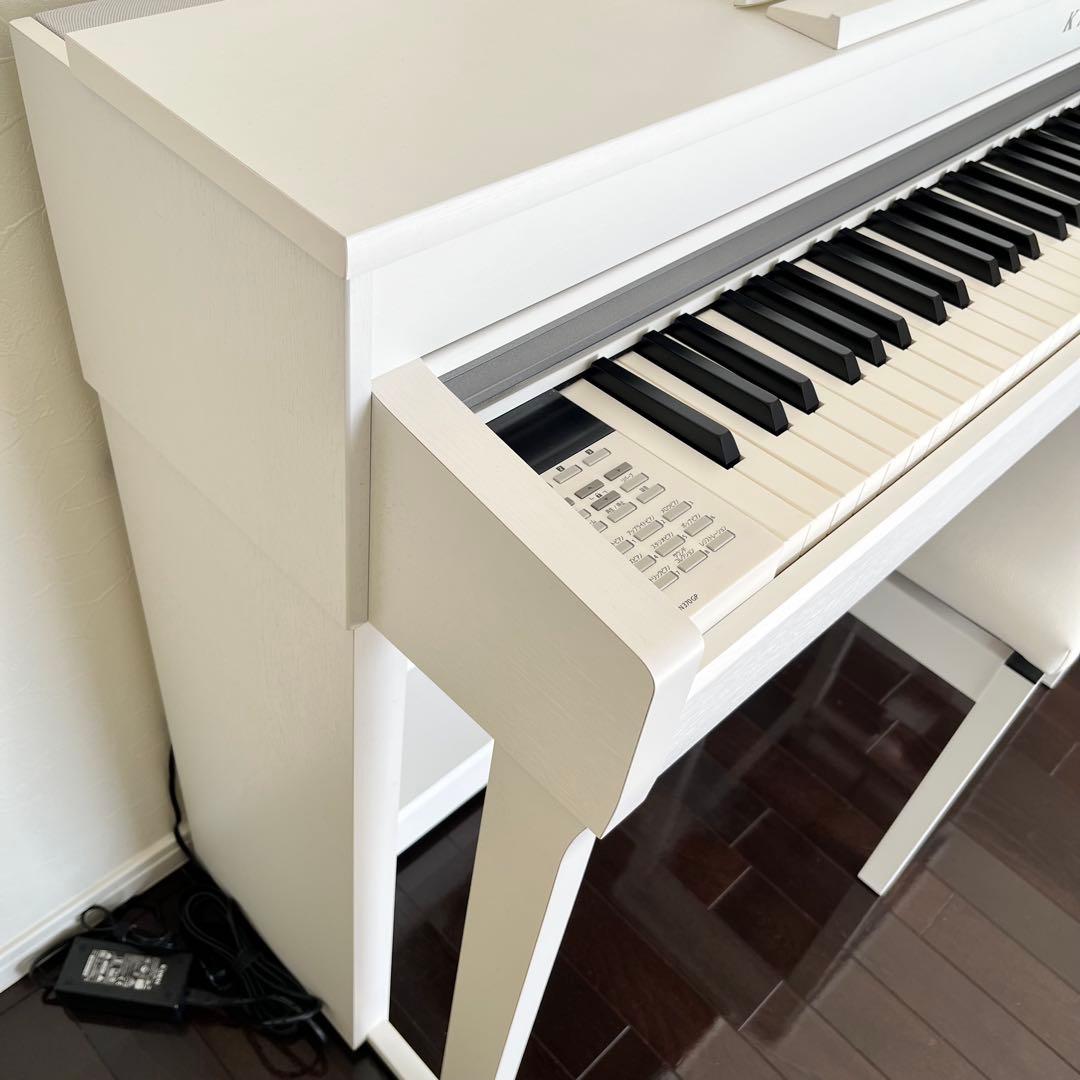 送料込み！【美品】KAWAI CN370GP電子ピアノ 88鍵 カワイ ホワイト