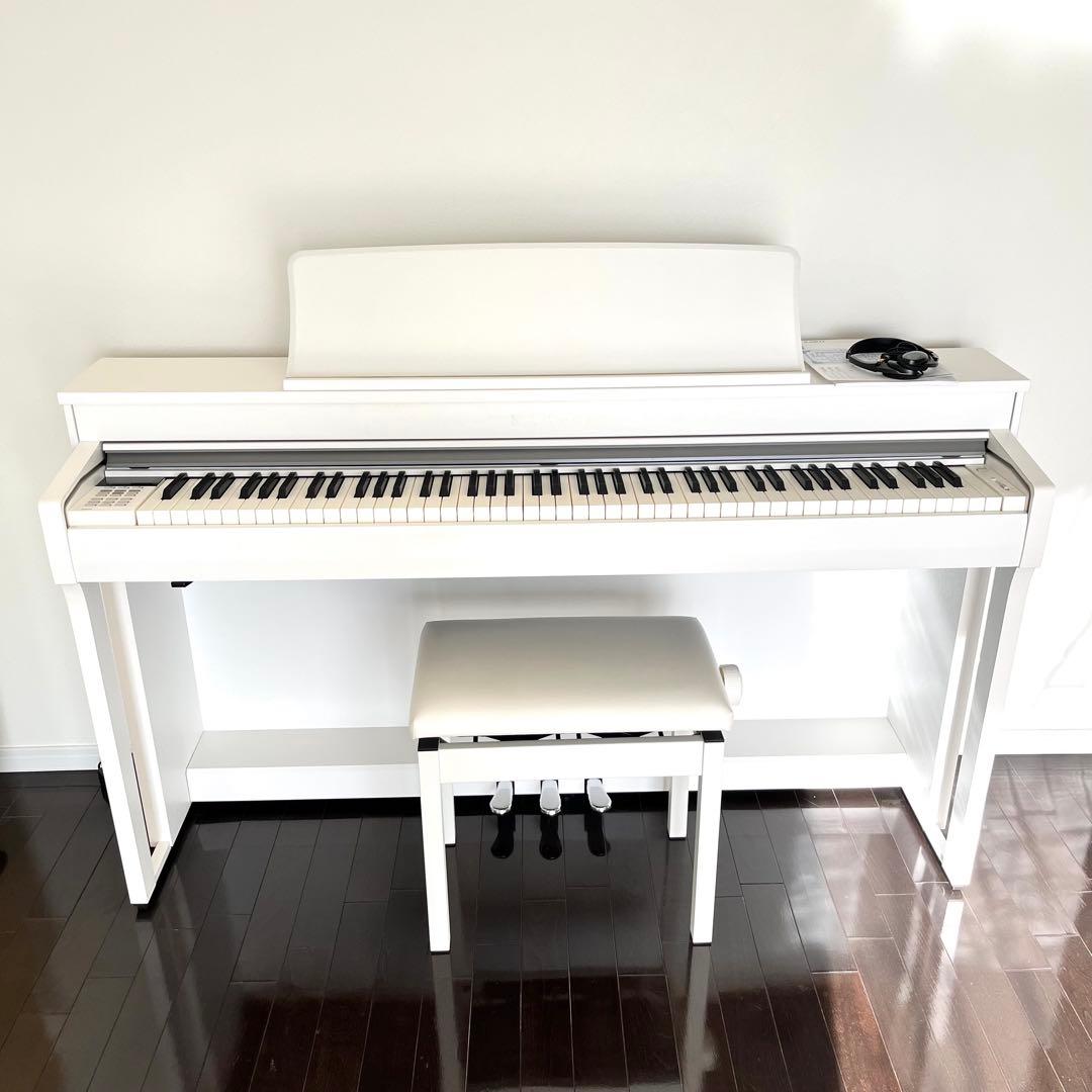 送料込み！【美品】KAWAI CN370GP電子ピアノ 88鍵 カワイ ホワイト