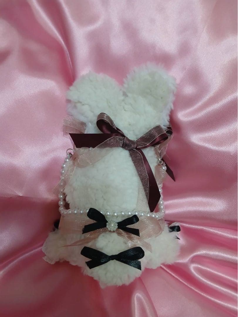 ☆様ぬい服ふわふわうさ耳おすわり 着ぐるみ コスマス 13cm 14cm