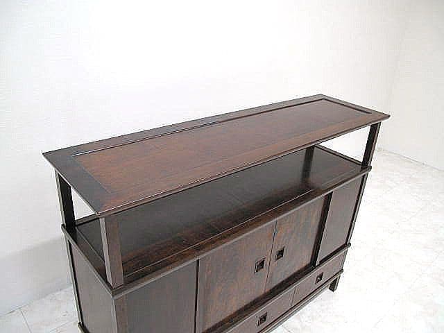 松本民芸家具 ミズメザクラ無垢材サイドボード 　飾り棚 茶棚　希少モデル