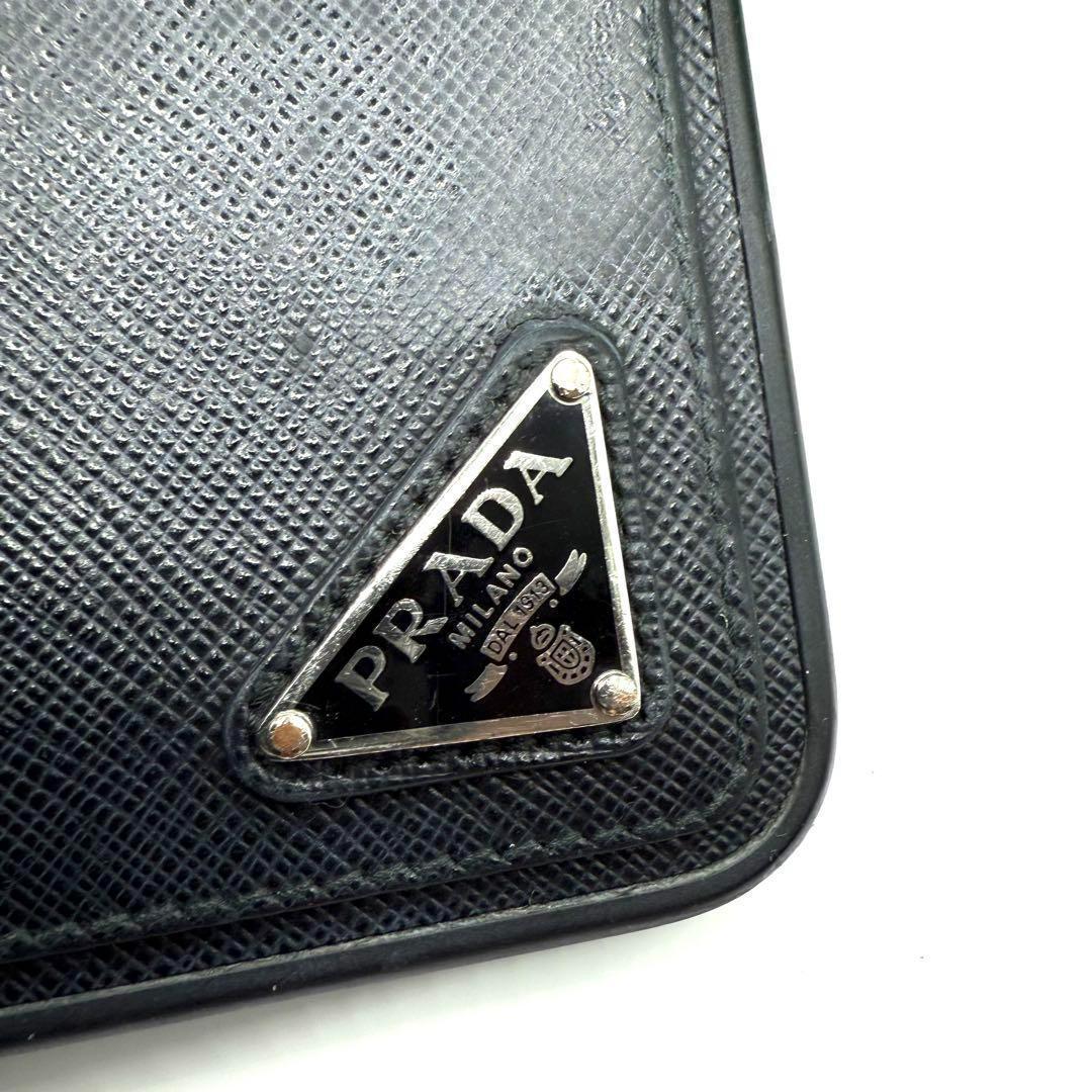 【美品✨】PRADA iPhone14promax スマホケース 三角ロゴ 黒