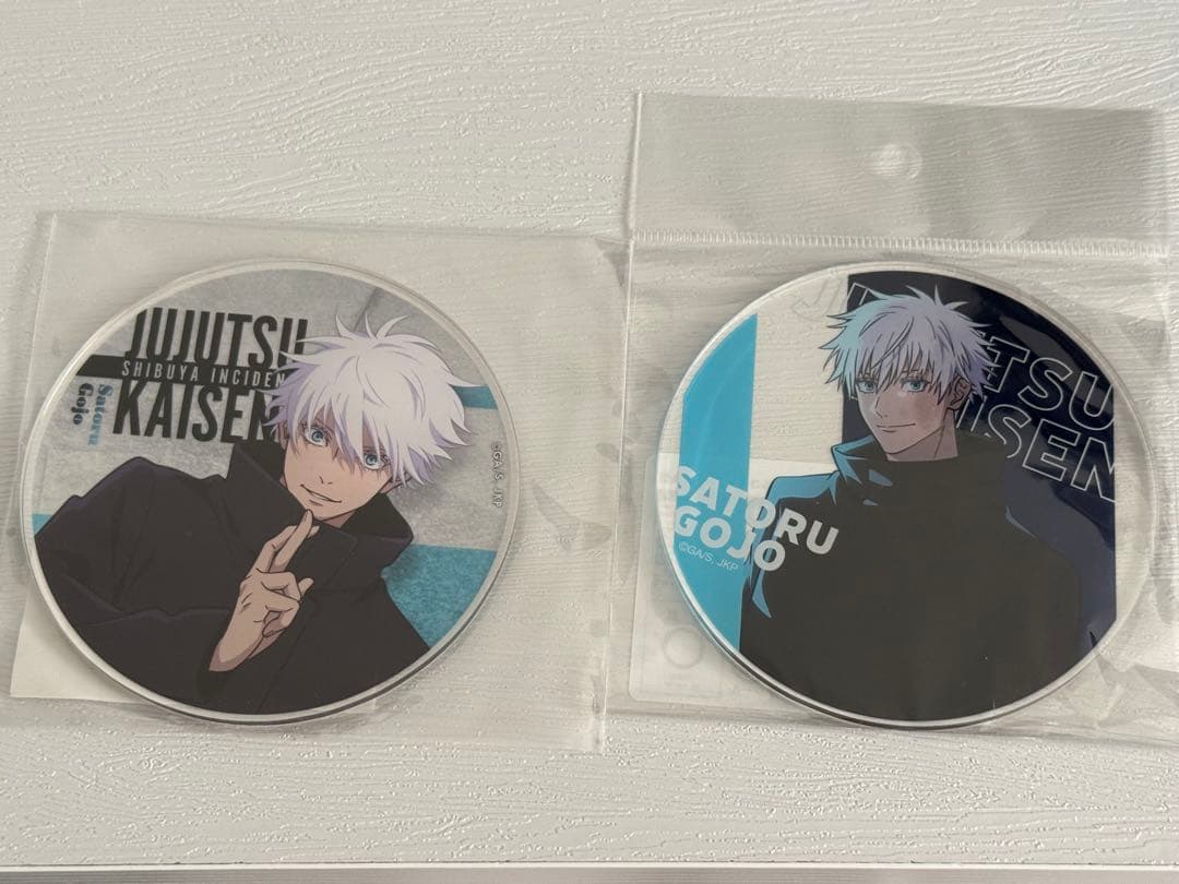 呪術廻戦 五条悟 缶バッジ・アクリルスタンド・アクリルコースター セット