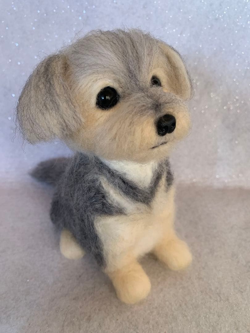 ⭐️kekekeオーダー・羊毛フェルトおすわりミックス犬ちゃん⭐️